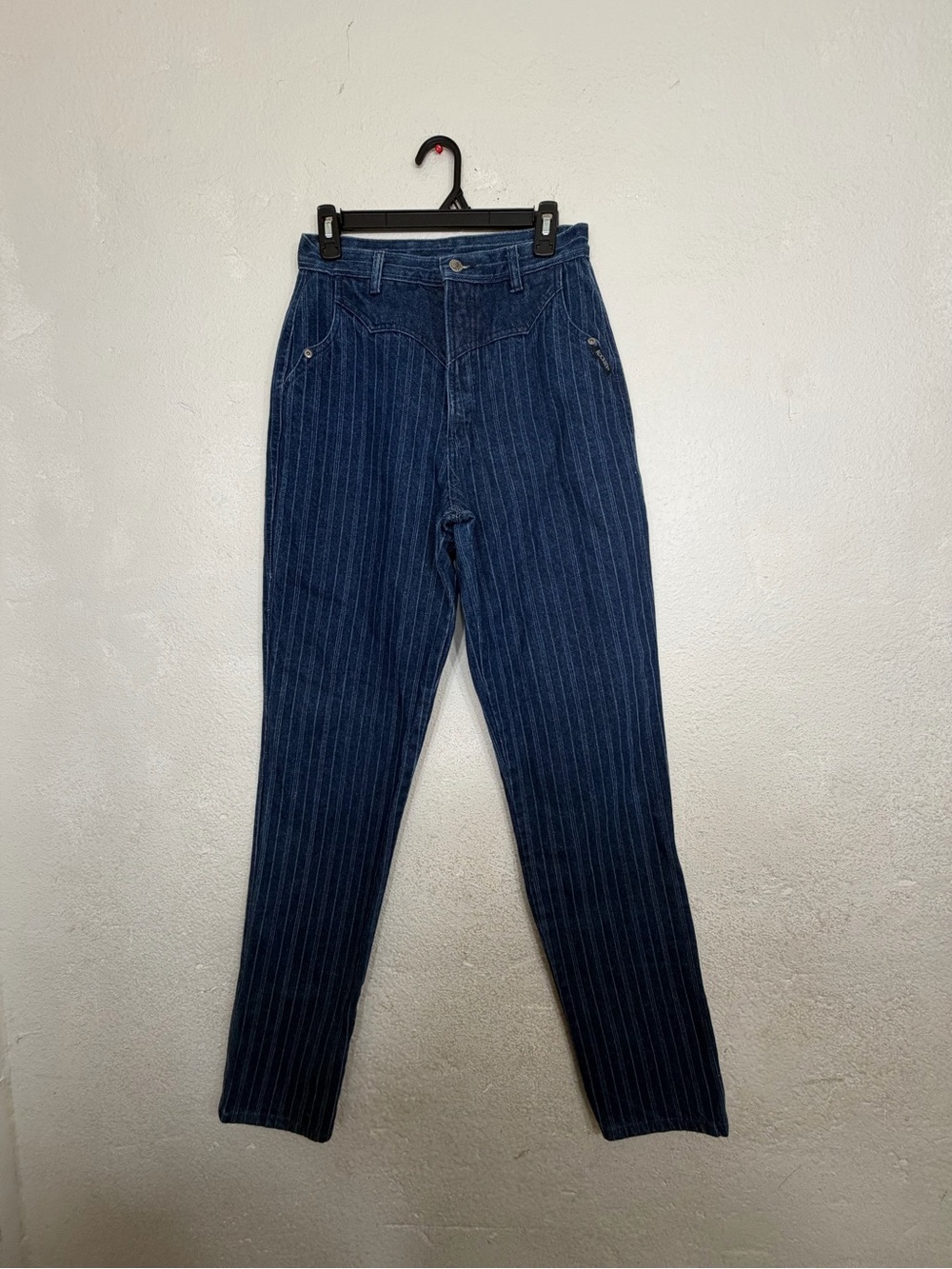 Vintage Rockies Pinstripe Western Jeans High Rise Bareback Tapered USA Made30/11